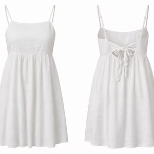 American Eagle White Babydoll Top or Mini Skirt | Built-In Lining | Size L